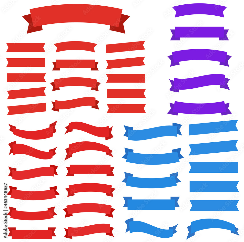 Canvas Prints flat vector ribbons. banners flat. banner ribbon vector set