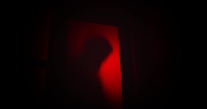 Possessed silhouette convulsing