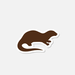 Otter sticker icon isolated on white background