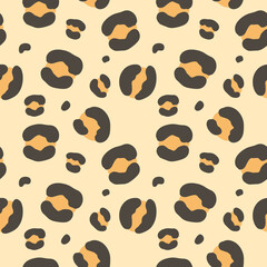 Seamless pattern leopard pattern. Vector illustration.