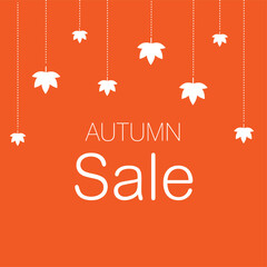 Naklejka premium Autumn Sale banner. Vector illustration 
