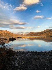 sunrise over the lake