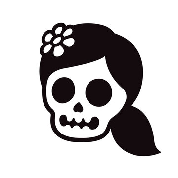recommend clip art: Cartoon female skull