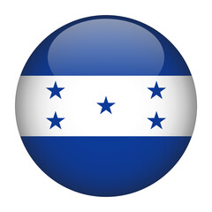 Honduras 3D Rounded Country Flag button Icon