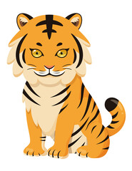 虎のイラスト_リアルな目