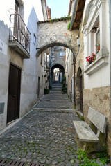 An alley of Villa Santo Stefano, a medieval town of Lazio region, Italy.