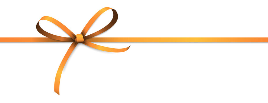 orange colored ribbon bow