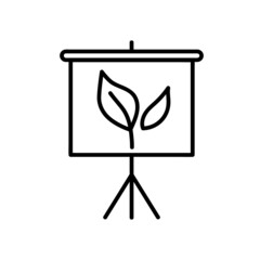 Plant flat icon. Grow ictogram for web. Line stroke. Plant isolated on white background. Vector eps10. Tree in a hand