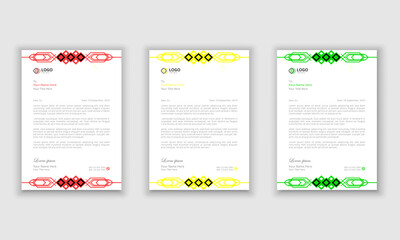 Abstract Letterhead Design Modern Business Letterhead Design. letterhead flyer business corporate official professional template. Modern Creative & Clean business style letterhead design.