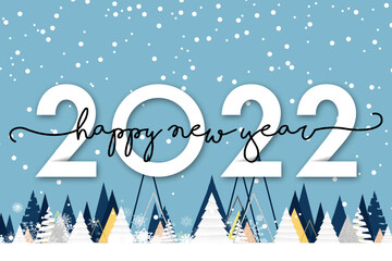 Fototapeta na wymiar 2022 - happy new year 2022