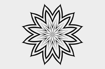 abstract floral ornament.  Floral. Flower. Oriental. Book Page. Outline.