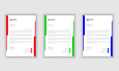 Abstract Letterhead Design Modern Business Letterhead Design. letterhead flyer business corporate official professional template. Modern Creative & Clean business style letterhead.