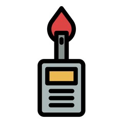 Glucometer icon. Outline glucometer vector icon color flat isolated