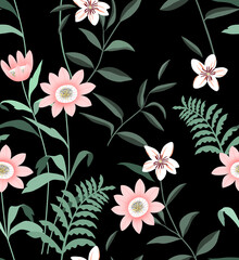 seamless pattern with flowers