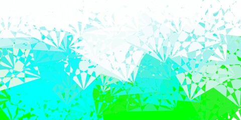 Fototapeta na wymiar Light Green vector background with polygonal forms.