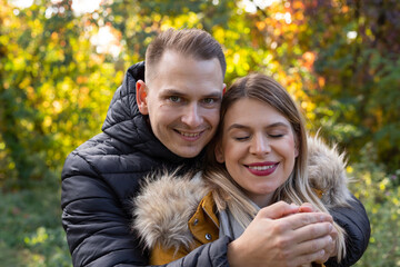 Smiling beautiful young couple