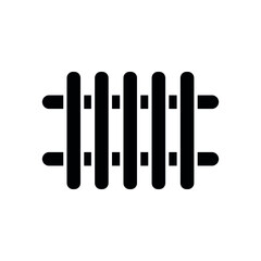 Heating glyph icon. Vector fill black illustration.