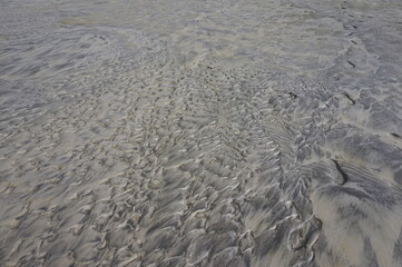 Textured and Distressed Wet Black and Tan Sand Suitable for Background