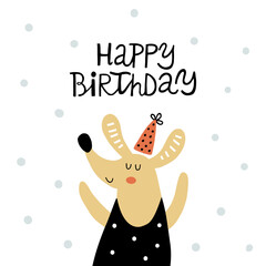 Fototapeta premium vector template of a birthday greeting card