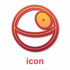 Gold Planet icon isolated on white background. Vector