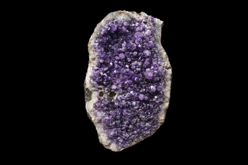 Photo of Amethyst isolated on black background 