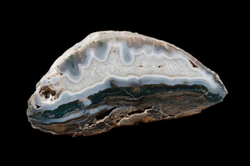 Photo of Agate isolated on black background 
