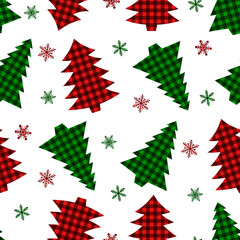 Seamless pattern Christmas trees vector illustration