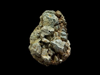 Photo of Clinochlore isolated on black background 