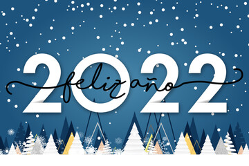 Fototapeta na wymiar 2022 - feliz año nuevo