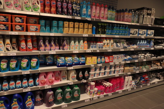 Haarlem, the Netherlands - October 17th, 2021: Laundry detergents
