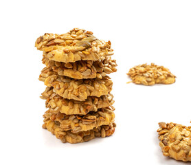 Simple Cookie Isolated, Oatmeal Sugar Bitten Cookies