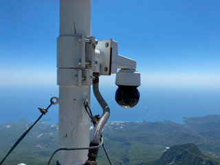 Security camera CCTV for monitoring and protection forest