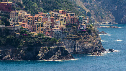 Naklejka premium Travelling into the Cinque Terre Liguria