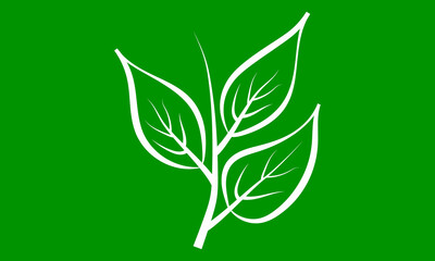 Green Leaf ecology nature element vector design