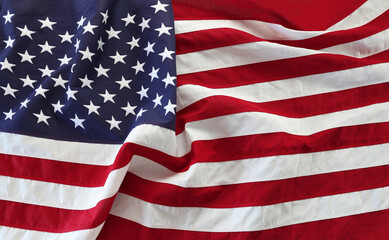 Obraz premium Rippled America flag