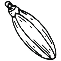 hand drawn Christmas tree decoration in doodle style