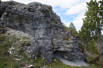 Üügu Cliff in Muhu island, Estonia. Dolomite  cliffs