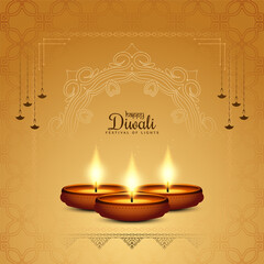 Happy Diwali festival decorative stylish background design