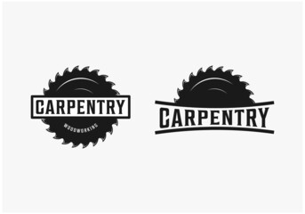 carpentry woodworking logo design inspirations
