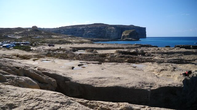 Ocean view from Inland sea, Gozo, Malta