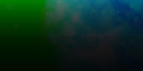 Light Blue, Green vector pattern with circles.