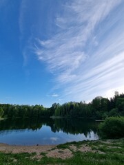 Clouds over the lake