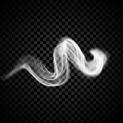 Steam smoke isolated on black transparent background. Steam smoke backdrop for wallpaper and card template. Steam smoke for realistic 3d effect. Steam smoke vector illustration