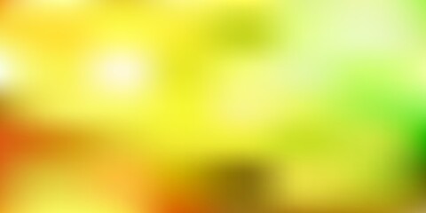 Light green, yellow vector abstract blur drawing.