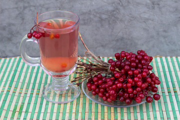 Viburnum berries and viburnum tea.