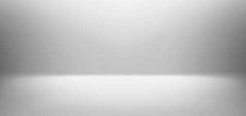 White wide empty room. Abstract background. Horizontal showcase template. You can resize it any way you want
