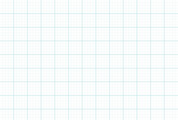 Blue architect grid paper. Graph empty blueprint sheet. Vector millimeter blank template