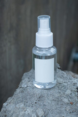 Product bottle mockup. Spray bottle. Blank label