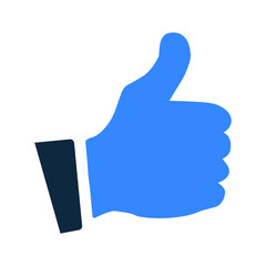 like, rate, thumbs up icon. Simple editable vector design isolated on a white background.