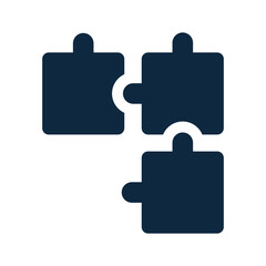Puzzle, solution icon. Simple editable vector design isolated on a white background.